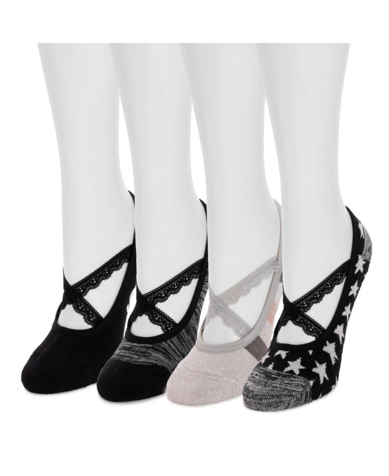 Women's Studio Socks - Criss Cross Ballerina 4PK