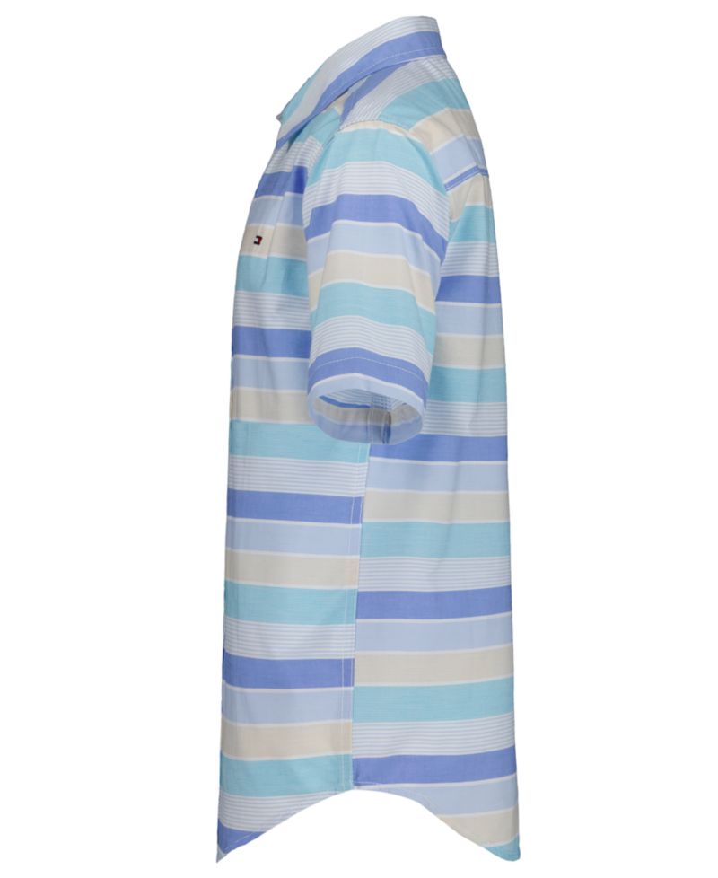 Boys' 8-20 Bold Railroad Stripe Short-Sleeve Shirt