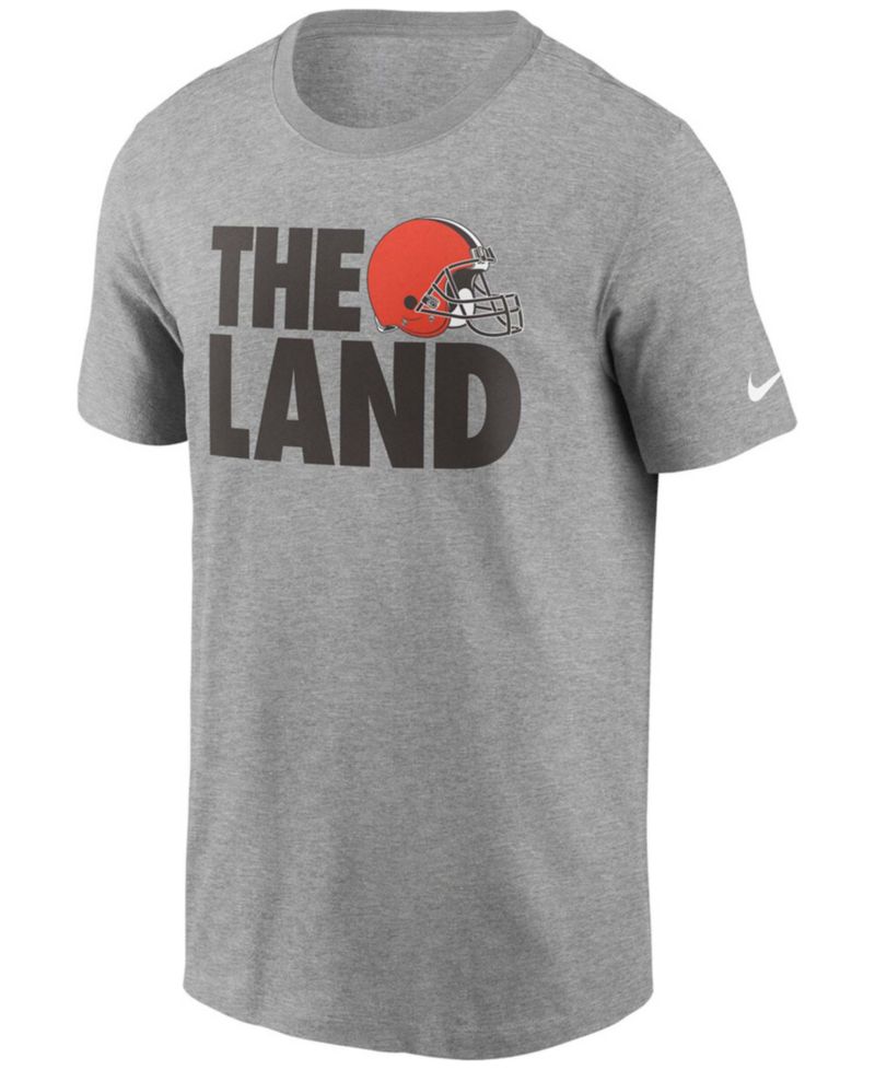 Men's Heathered Gray Cleveland Browns Hometown Collection The Land T-shirt