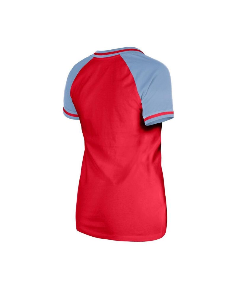 Women's Red Texas Rangers Gameday V-Neck T-Shirt