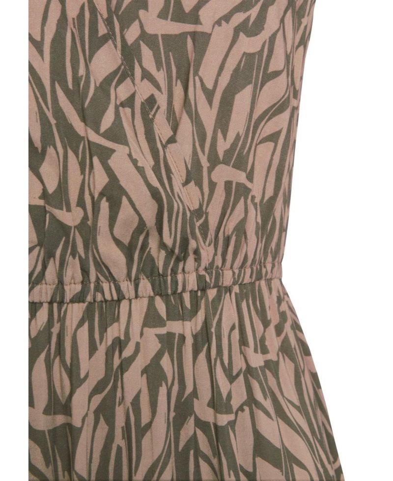 Women's Printed Wrap V-Neck Rayon Maxi Dress