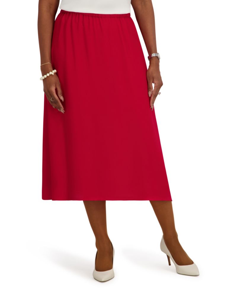 Women's Pull-On Shirred A-Line Skirt