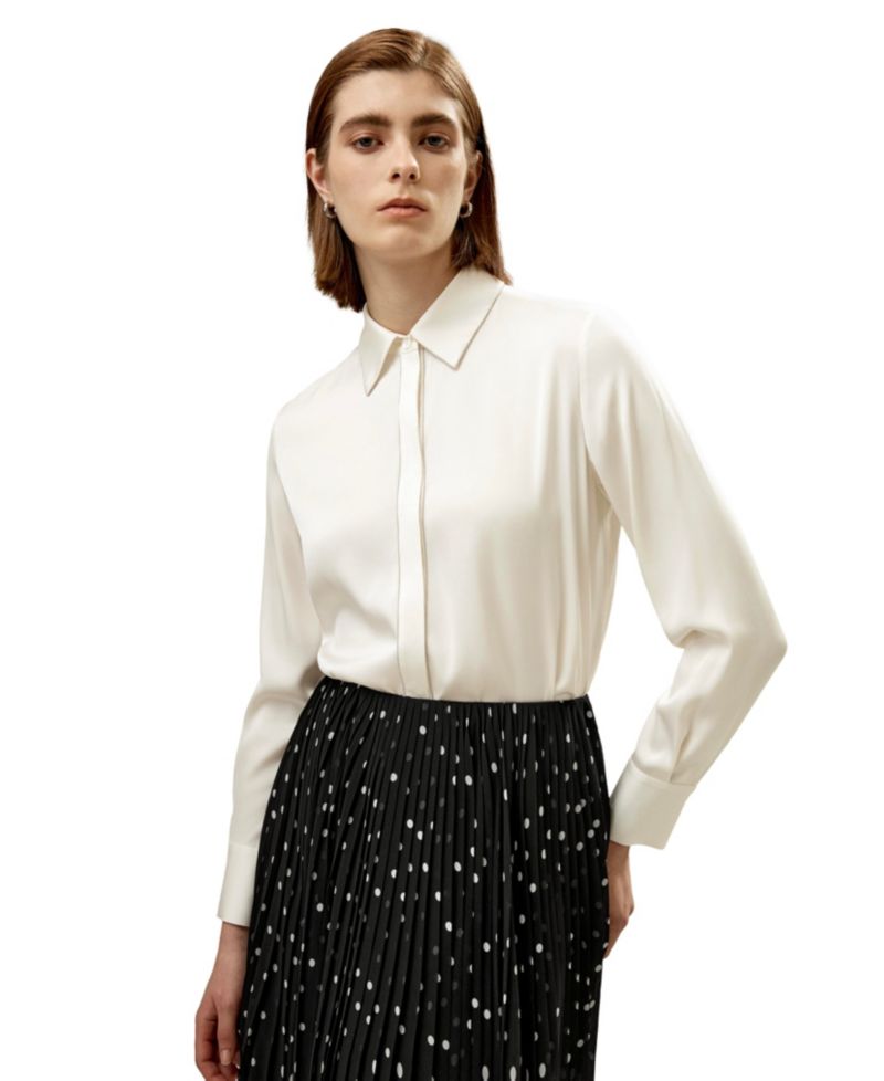 Women's Beaded Chain Silk Shirt