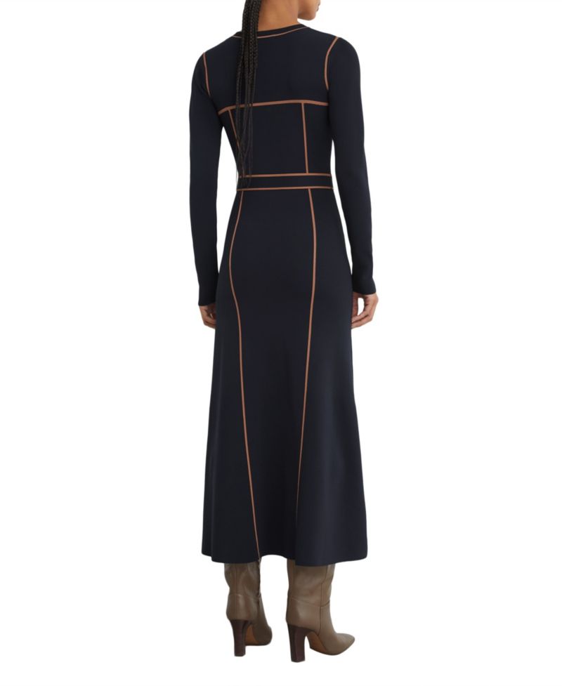 Women's Etta Long-Sleeve Colorblock Midi Sweater Dress