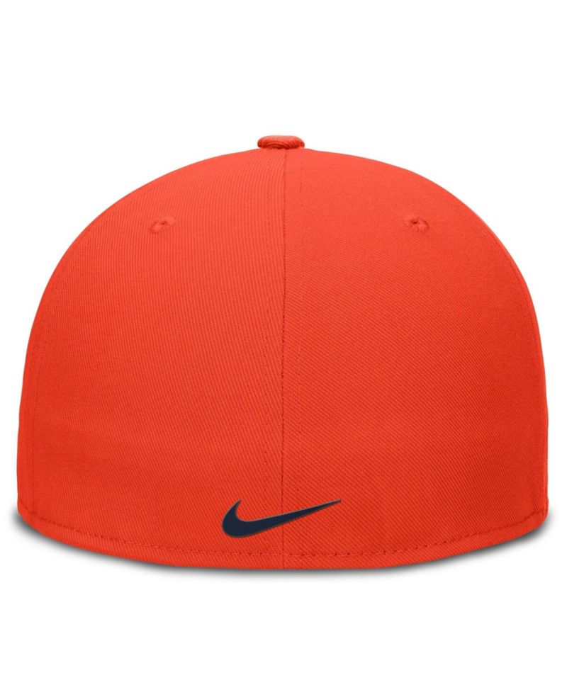 Men's Orange Houston Astros Wordmark Dri-FIT Round Bill True Fitted Hat