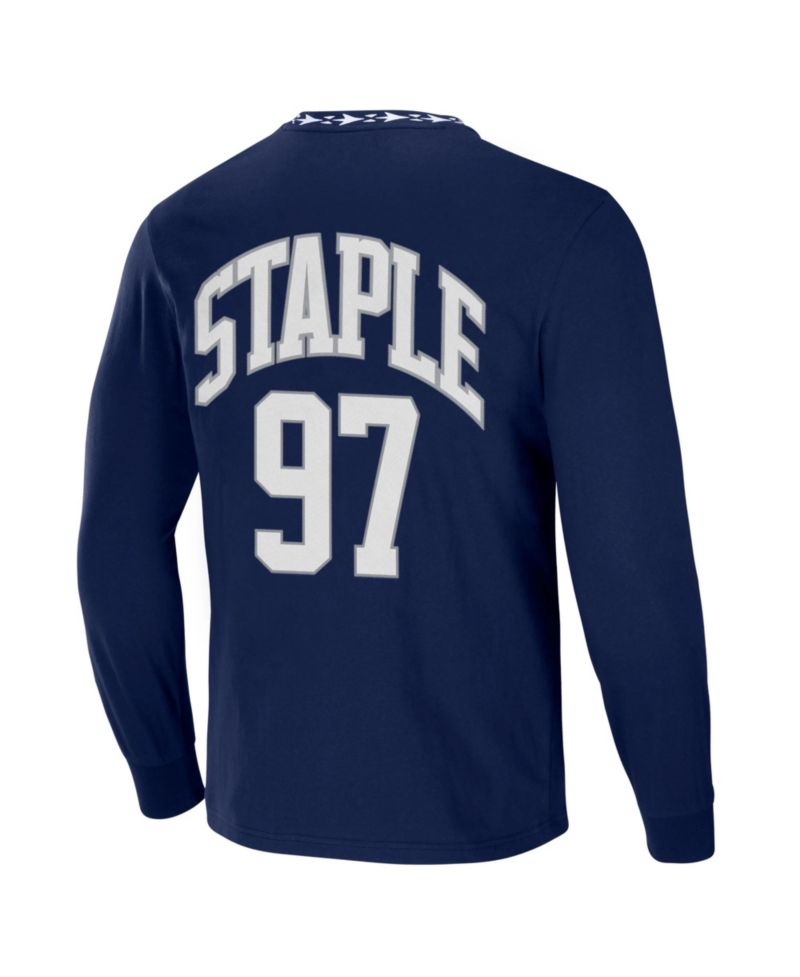 Men's NFL X Staple Navy Dallas Cowboys Core Long Sleeve Jersey Style T-shirt