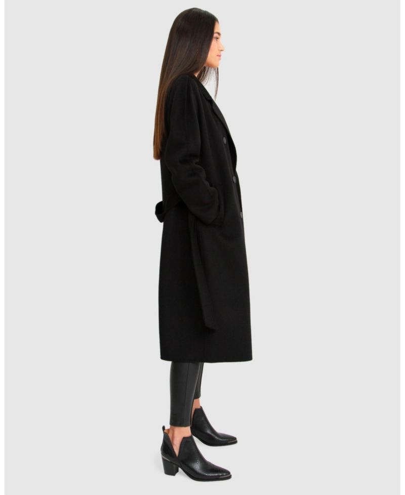 Women's Double Breasted Lined Wool Coat
