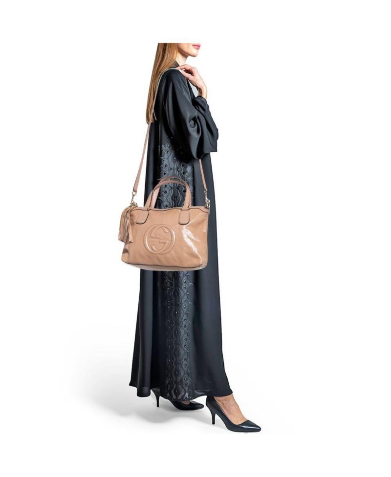 Bamboo Shopper Leather Tote