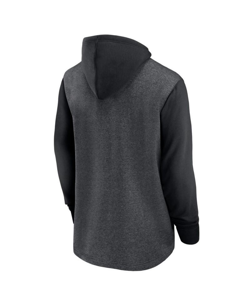 Men's Heathered Charcoal, Black Arizona Cardinals Surrey Legacy Pullover Hoodie