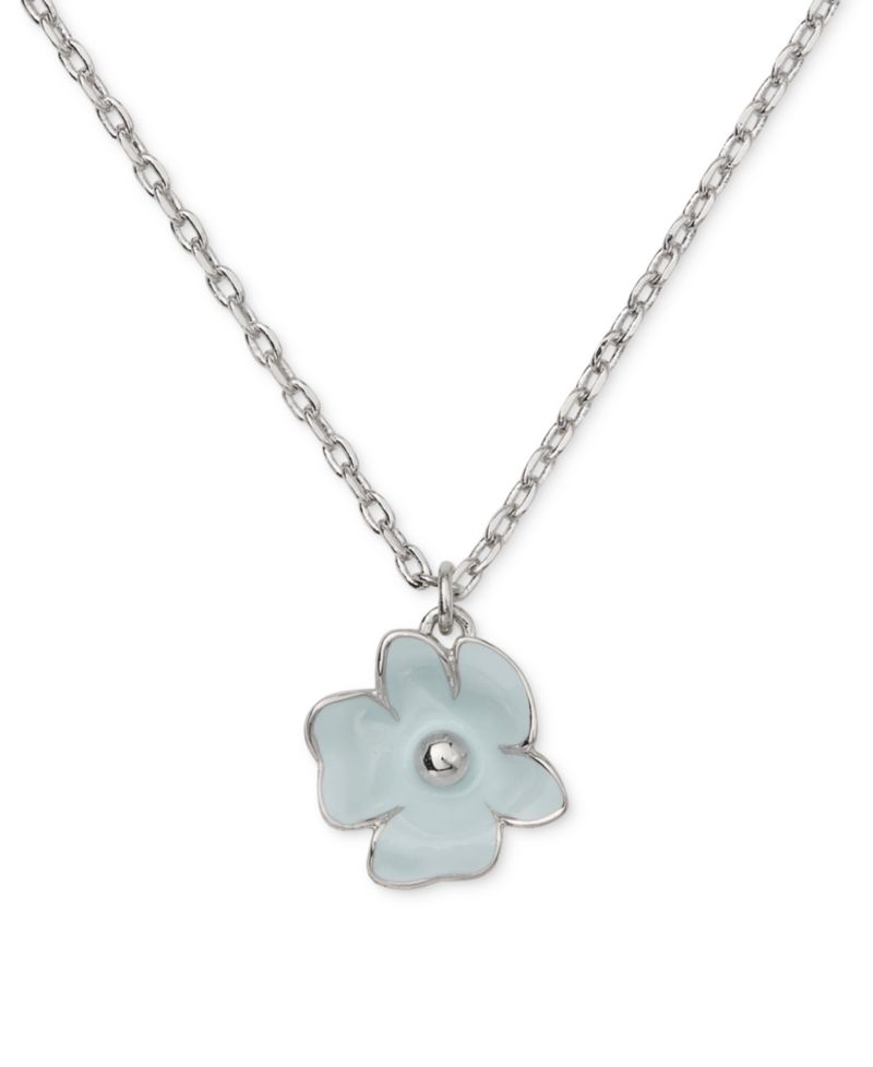 Golden Bloom Cubic Zirconia Flower Pendant Necklace
