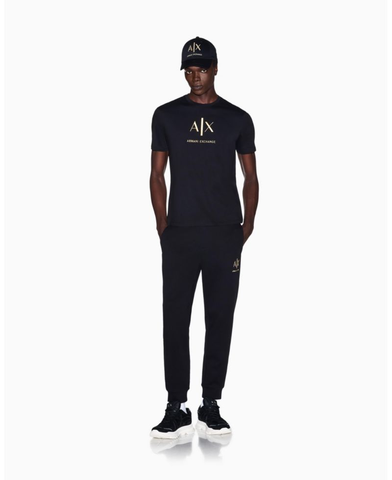 Men's Black And Gold Slim T-Shirt
