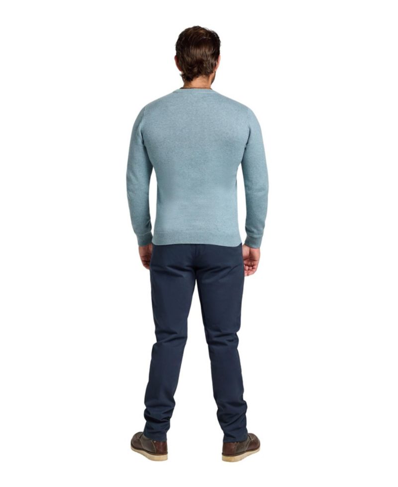 Men's Cotton-Blend Classic-Fit Crew Neck Sweater