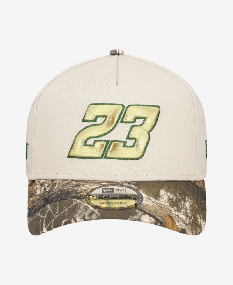 Men's Cream Bubba Wallace Realtree A-Frame 9FORTY Adjustable Hat