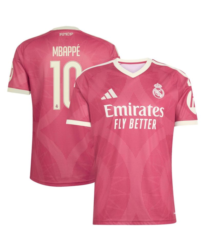Men's Kylian Mbapp&eacute; Pink Real Madrid 2026/27 Third Replica Jersey