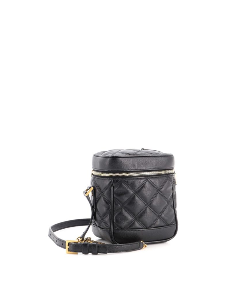80's Vanity Bag Quilted Leather