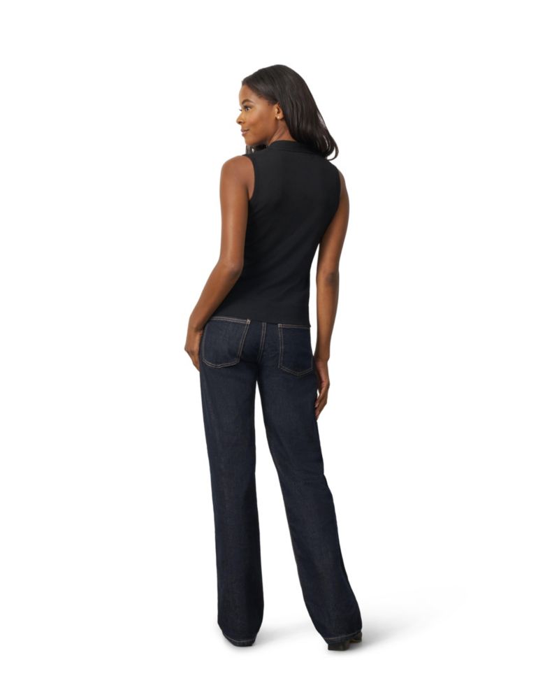 Women's Tie-Neck Sleeveless Cable-Knit Sweater