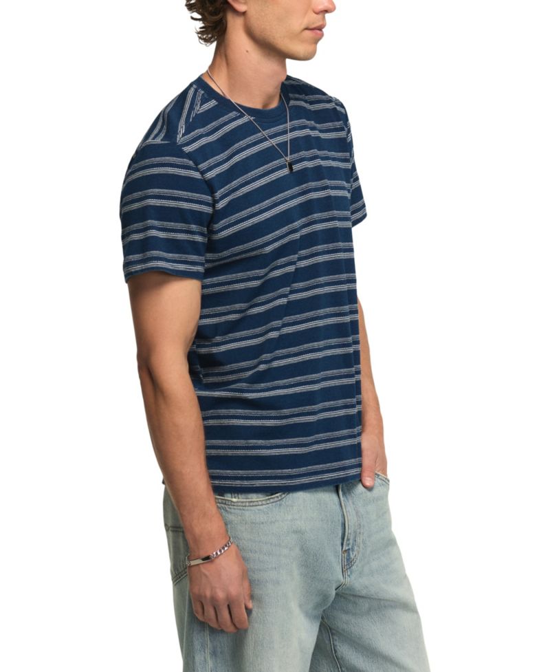 Men's Indigo Stripe Crewneck T-Shirt
