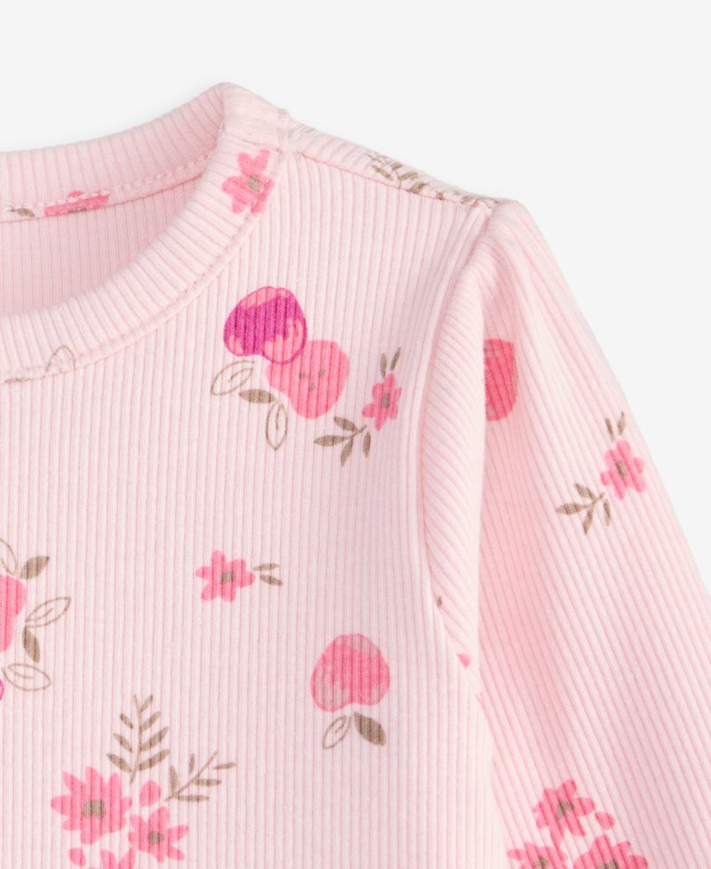 Baby Girls' Mix & Match Long-Sleeve Apple-Print Peplum T-Shirt