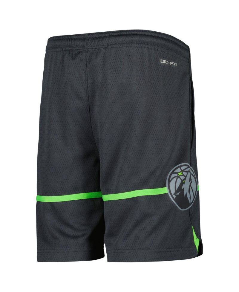 Big Boys and Girls Gray Minnesota Timberwolves Statement Edition Swingman Performance Shorts