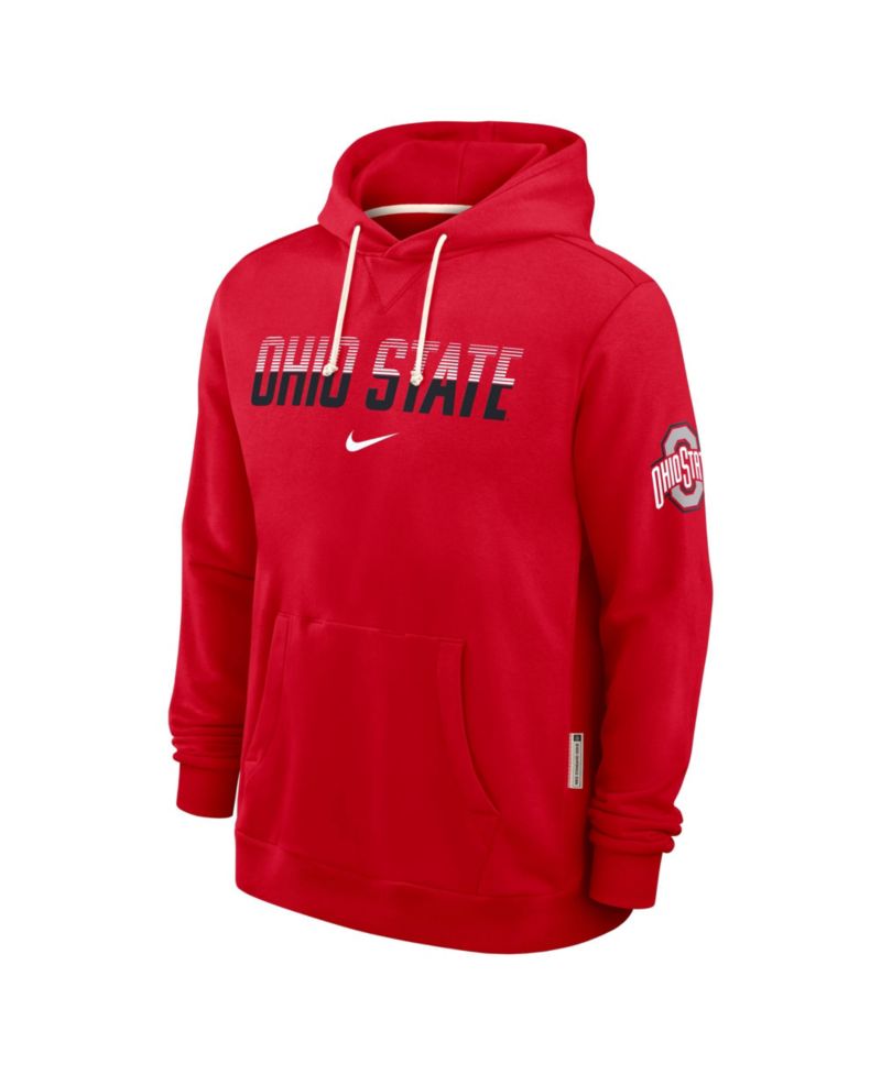 Men's Scarlet Ohio State Buckeyes 2026 Sideline Standard Issue Dri-FIT Hoodie