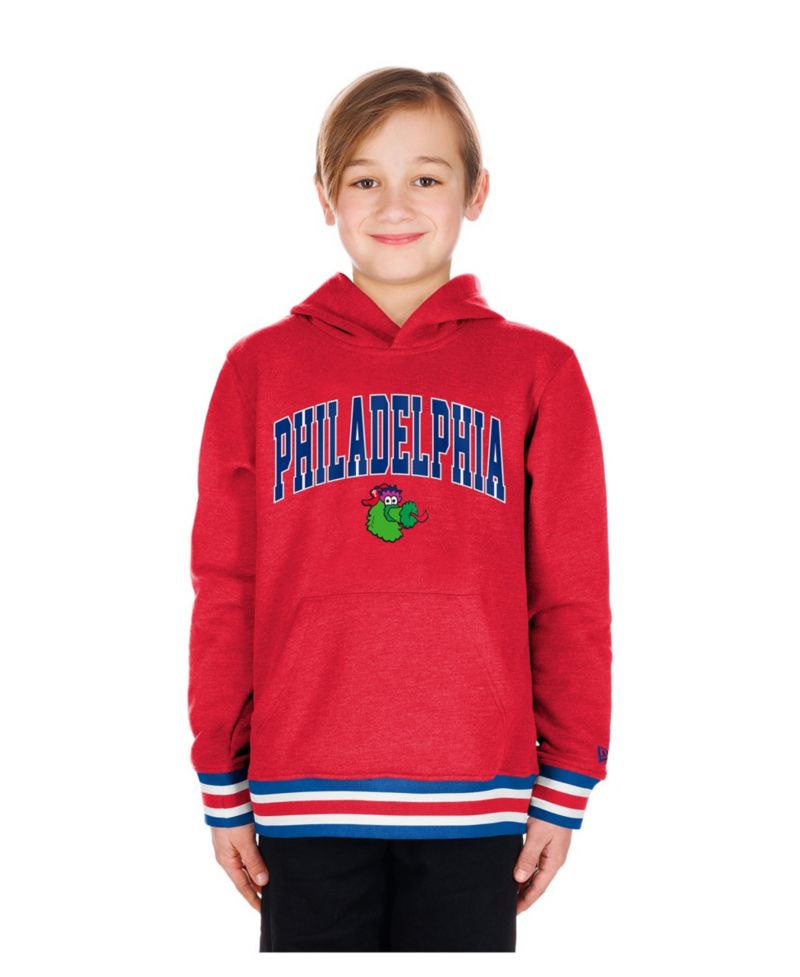 Boys' and Girls' Philadelphia Phillies Fleece-Lined Kangaroo Pocket Pullover Hoodie