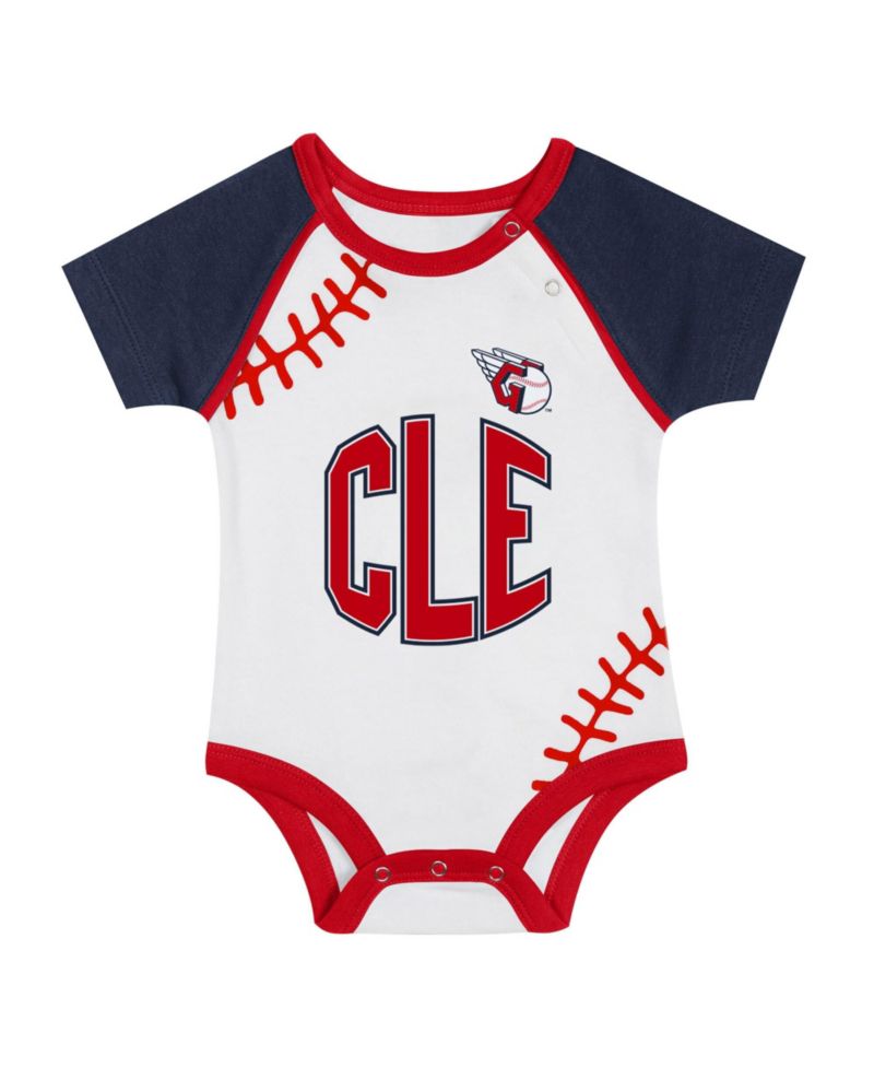 Baby Boys and Girls Cleveland Guardians Tied Up Bodysuit and Bib Bootie Set