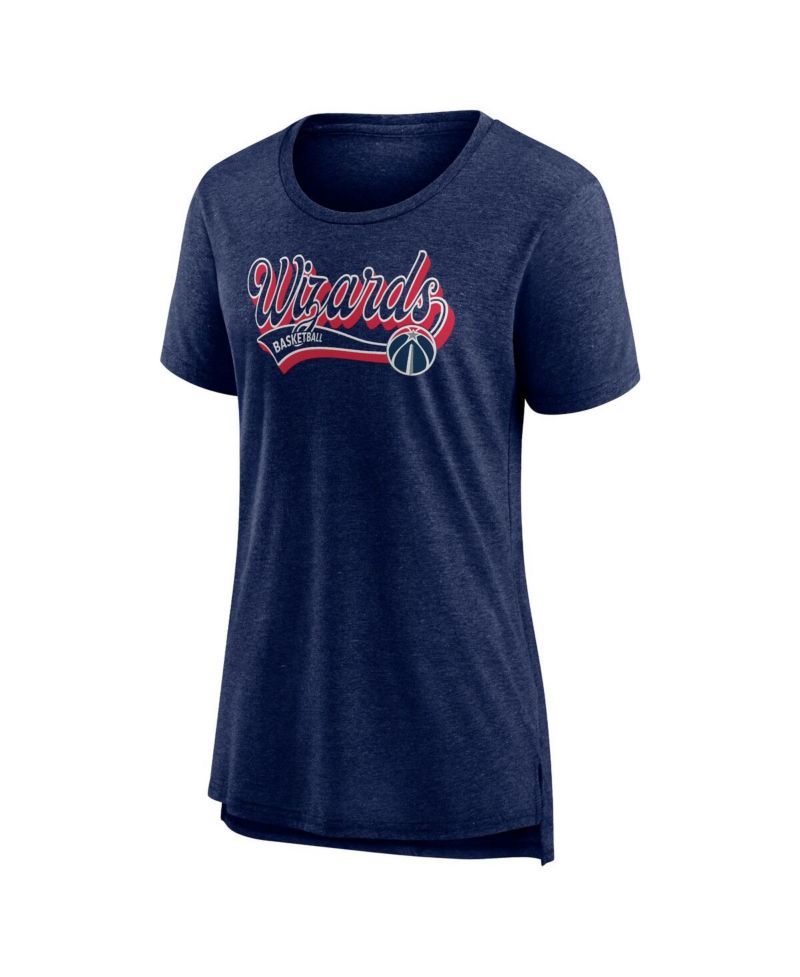 Women's Heather Navy Washington Wizards League Leader Tri-Blend T-shirt