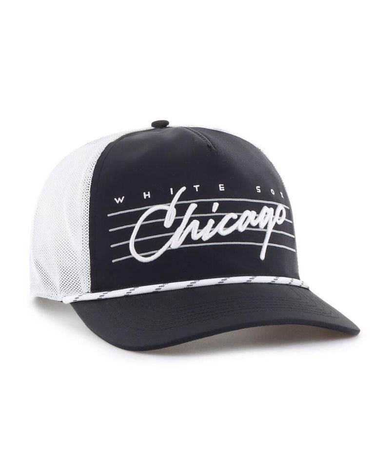 Men's Black Chicago White Sox Brrr Downburst Mesh Hitch Adjustable Hat