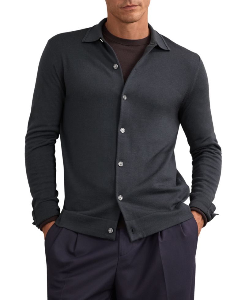 Men's Forbes Merino Wool Slim Fit Cardigan