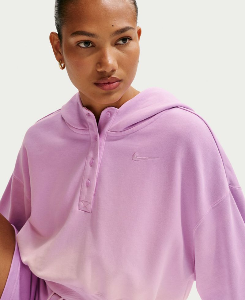 Женская спортивная одежда Phoenix Fleece с капюшоном Henley оверсайз из флиса