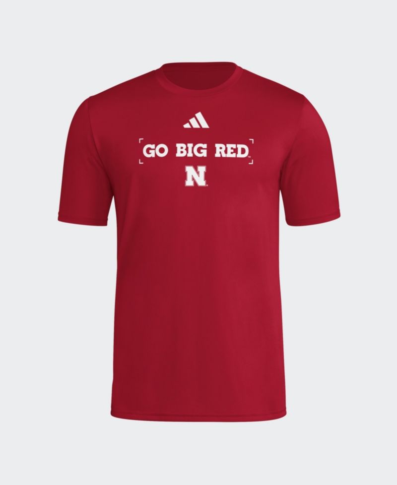 Men's Scarlet Nebraska Huskers Locker Slogan Football Pre-Game T-Shirt