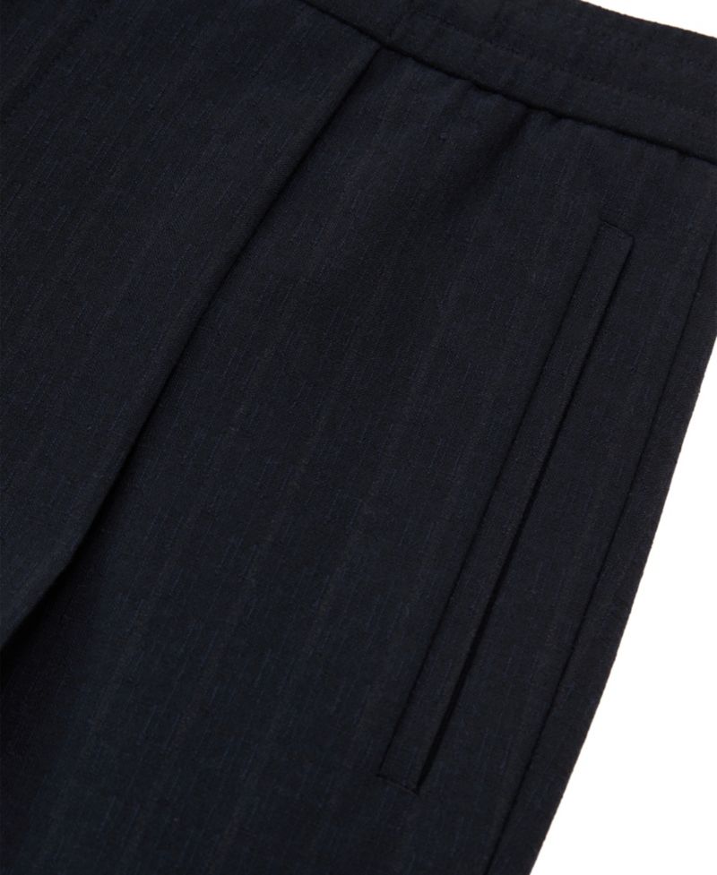 Men's Sidney Trouser Stripe Tapered Pleated Pants