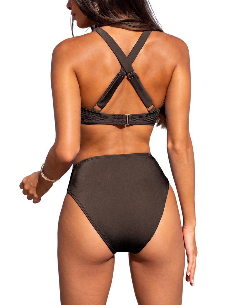 Women's Mesh Overlay Underwire Bikini Set