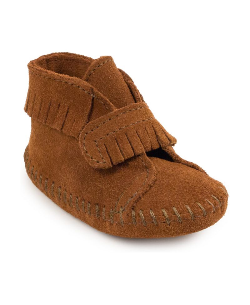 Baby Suede Front Strap Booties
