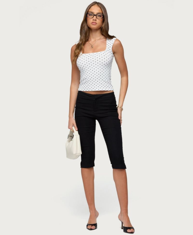 Women's Beena Polka Dot Square Neck Top