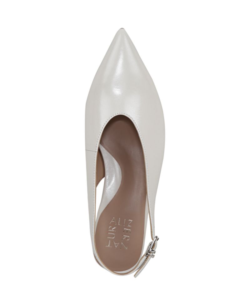 Women's Nicolette Pointed Toe Kitten Heel Slingback Pumps