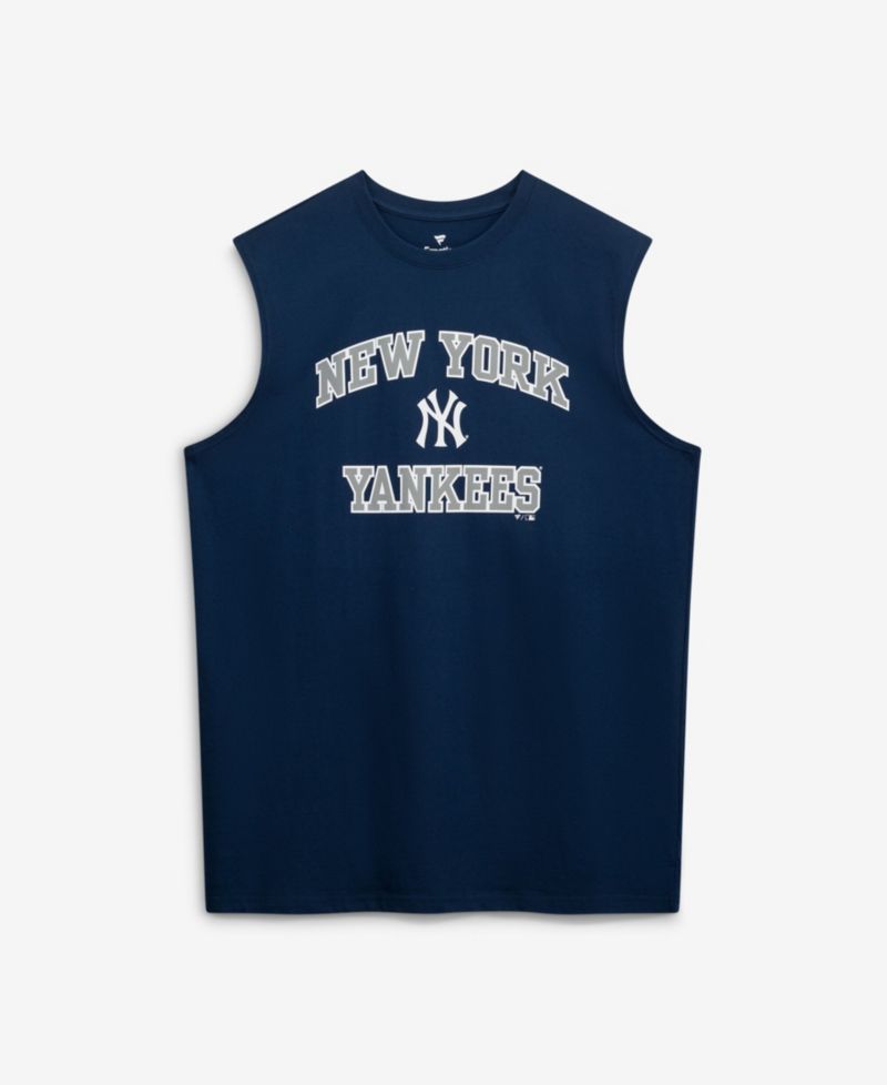 Men's Navy New York Yankees Big & Tall Heart & Soul Muscle Tank Top