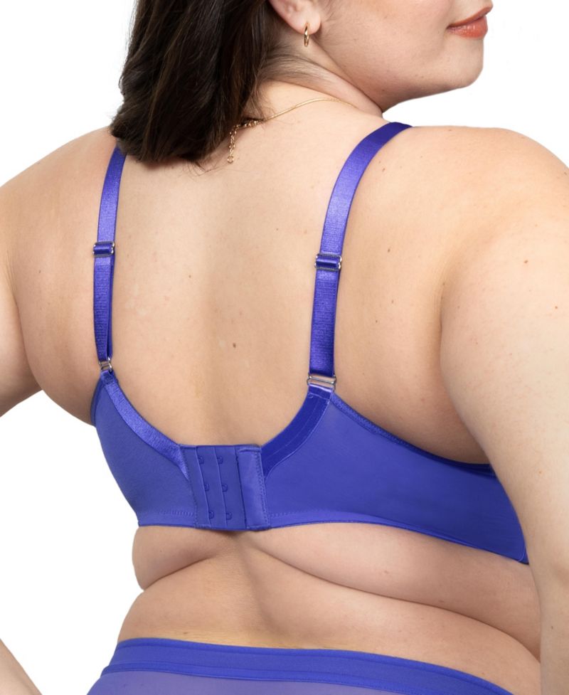 Women's Sheer Mesh Full Coverage Unlined Underwire Bra