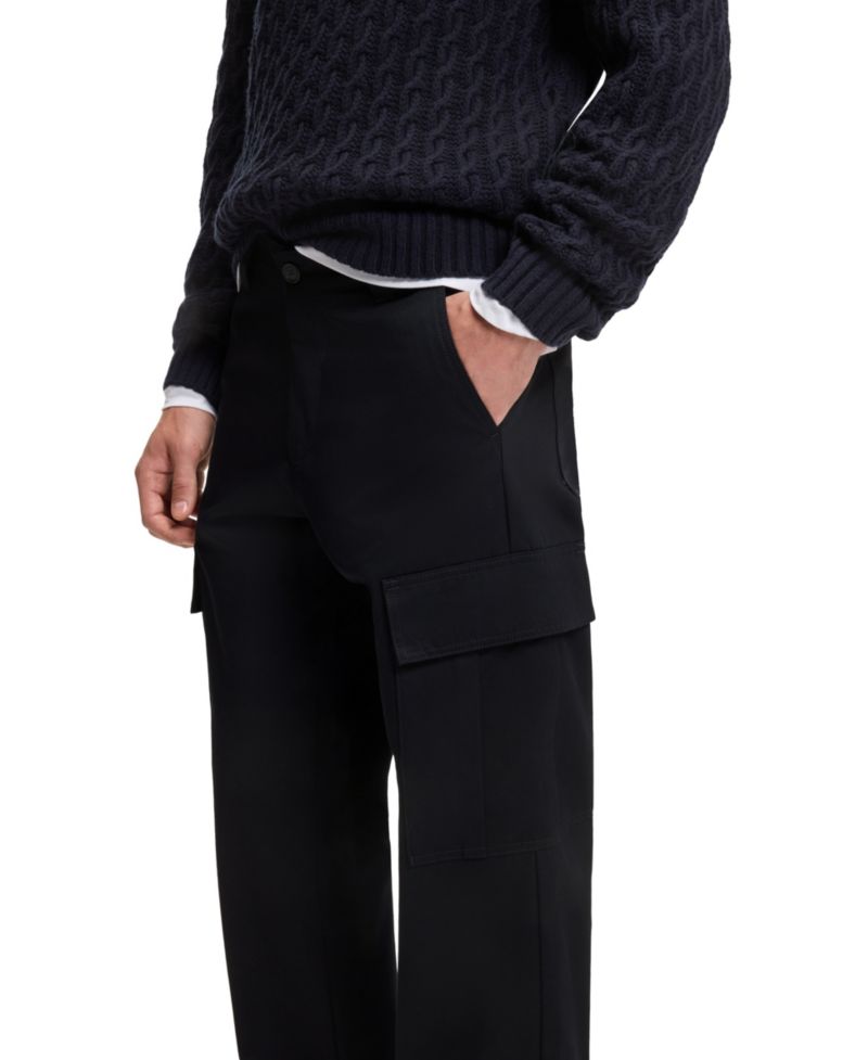 BECKHAM x BOSS Men's Micro-Patterned Cotton Cargo Pants