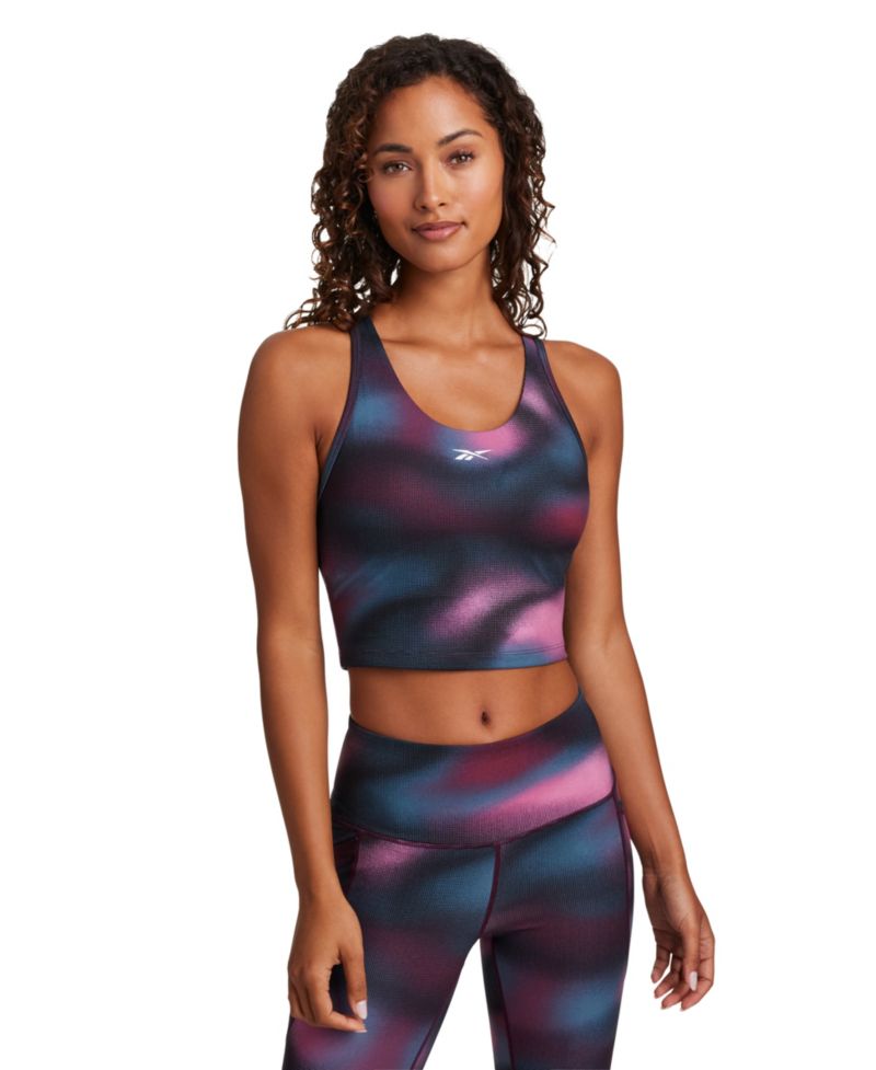 Women's Cropped Printed Sports Bra