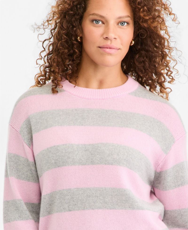 Women's 100% Cashmere Crewneck Relaxed-Fit Sweater