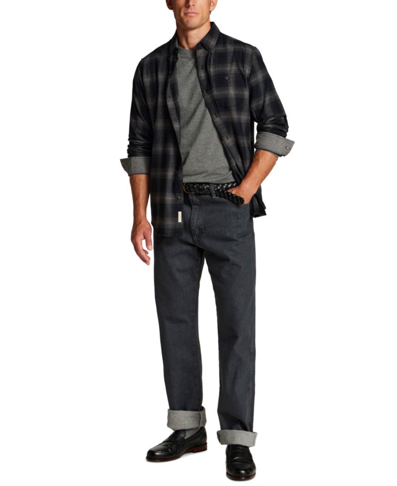 Men's Button-Front Flannel Shirt
