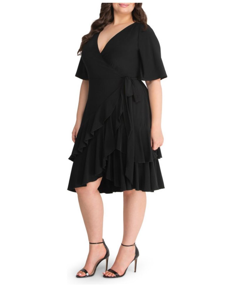 Plus Size Miranda Ruffle Wrap Dress