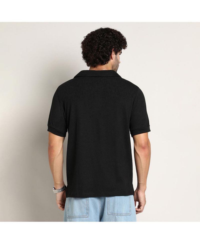 Men's Onyx Black Tactitle Spread-Polo T-Shirt