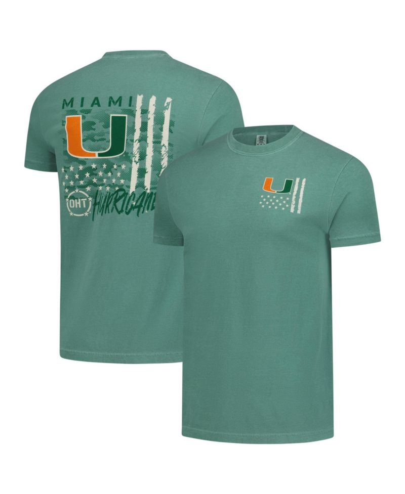 Men's Miami Hurricanes Comfort Colors OHT Camo Overlay Crewneck Classic Fit T-Shirt