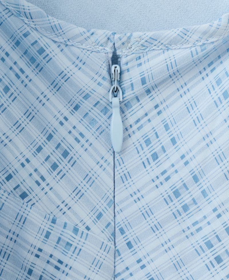 Women's Check Asymmetrical Dress
