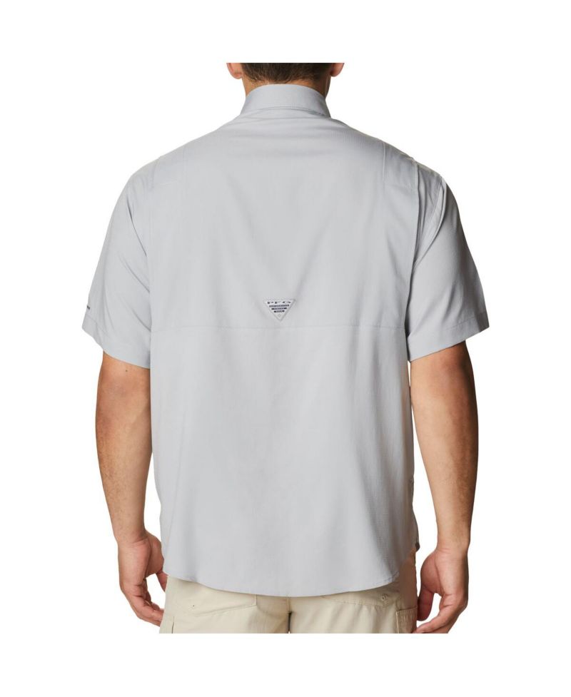 Men's Gray Georgia Bulldogs Big & Tall Collegiate Tamiami Omni-Shade Full-Button Shirt