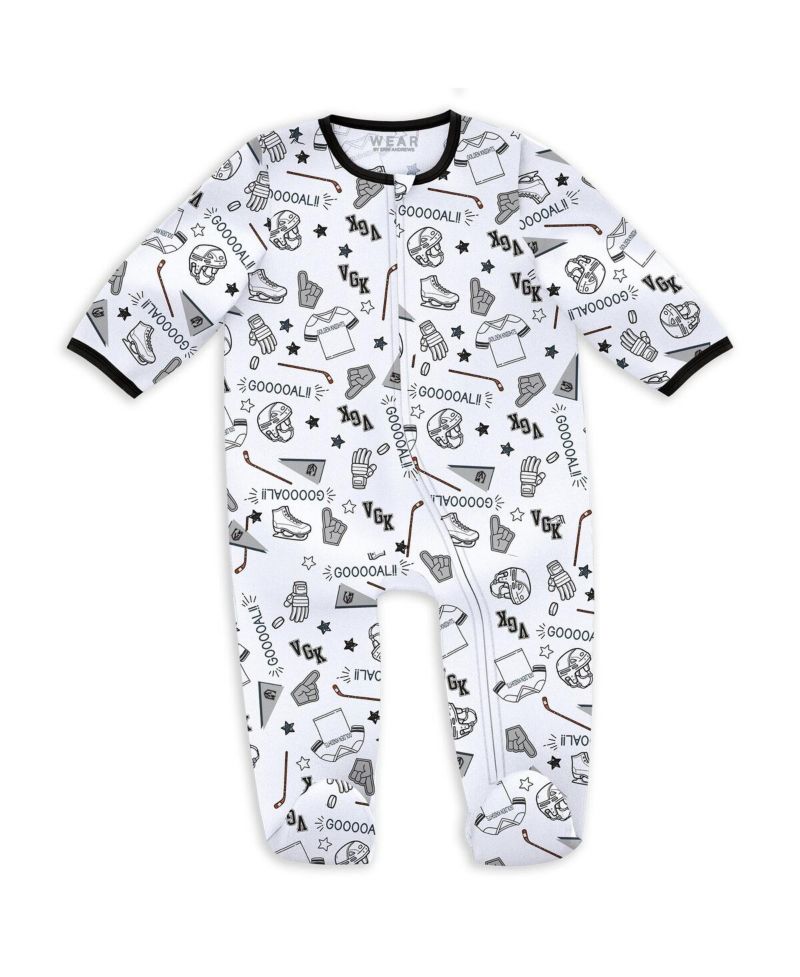 Baby Boys and Girls Vegas Golden Knights Sleep and Play Sleeper Set with Bib
