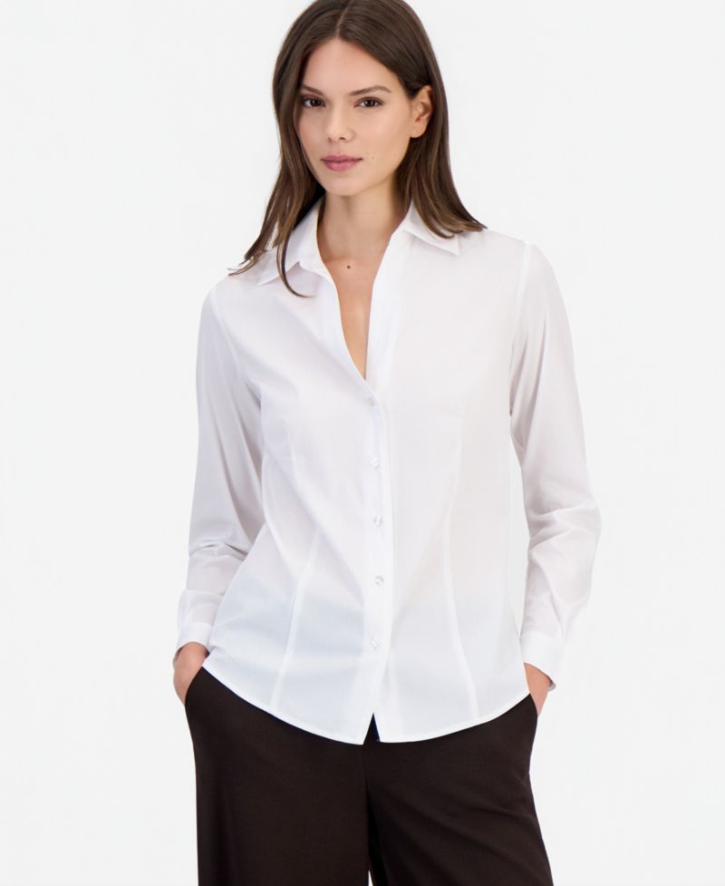 Women's Button-Front Long-Sleeve Shirt