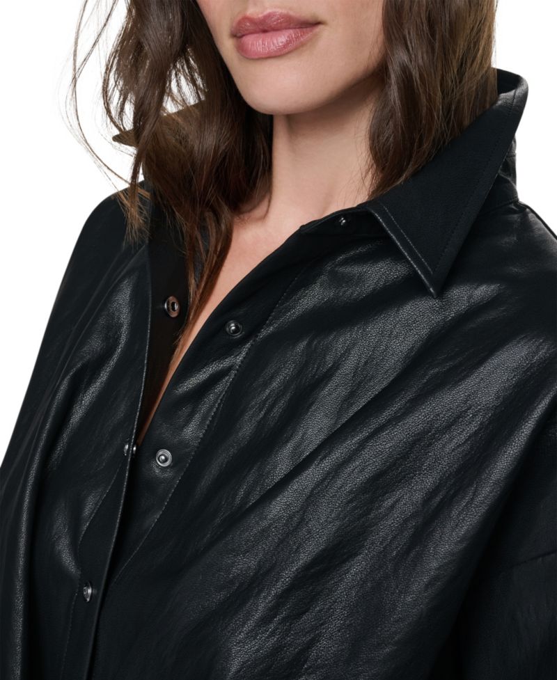Women's Twist-Front Bubble-Hem Shirt
